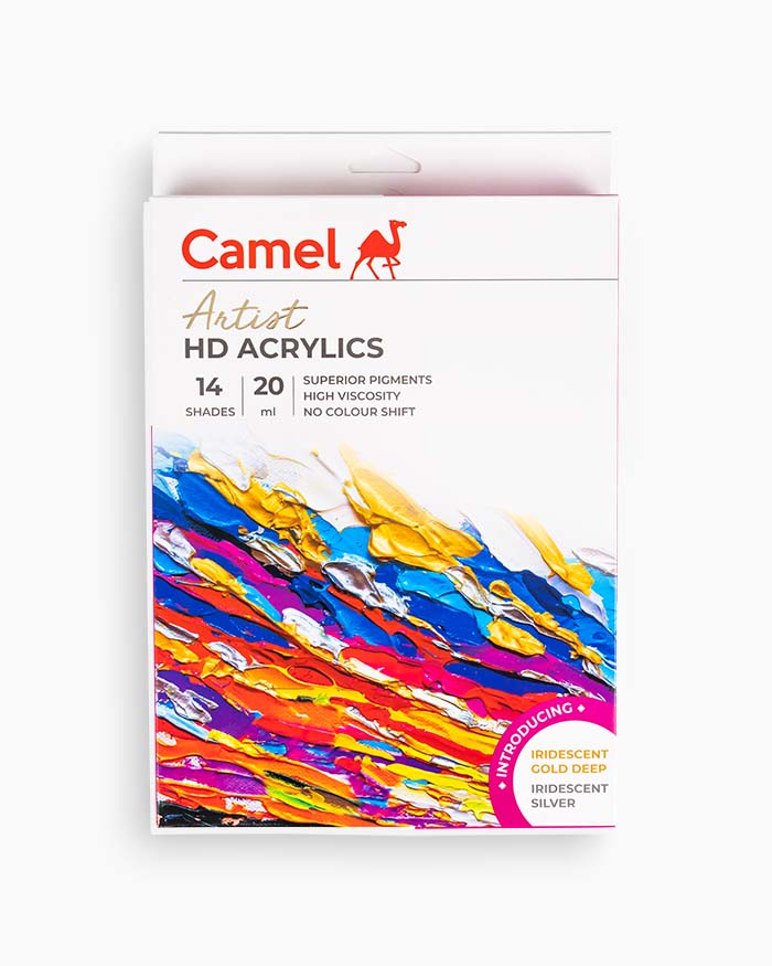 Camel Artist HD Acrylics Assorted Pack of 14 Shades